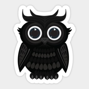 Black Owl Sticker